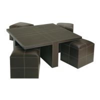 Table basse et ses 4 tabourets Soho