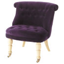 Fauteuil velours aubergine Constantin