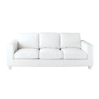 Divano in pelle bianco a 3 posti trasformabile Kennedy