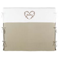 Fodera della testata letto lino cuore talpa 160 cm Dream