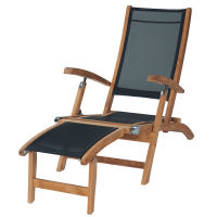 Chaise longue nera Capri