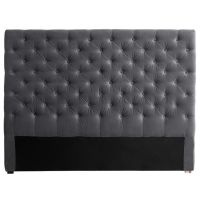 Testata letto 160 cm grigia Chesterfield