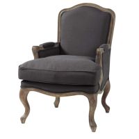 Fauteuil taupe grisé Château