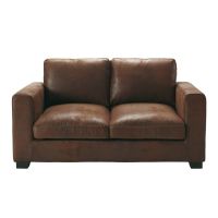 2-Seat Brown Sofa Kennedy