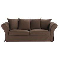 3-seat sofa in chocolate Roma