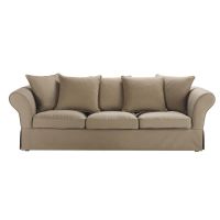 4-seat sofa in taupe Roma
