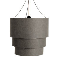 Drum Pendant Lamp in Charcoal Grey