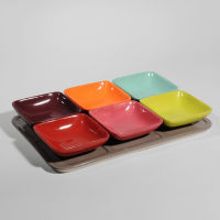 6 square cups tray