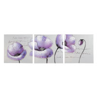 Purple floral triptych