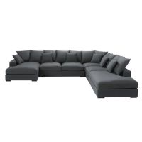 7-seat corner sofa in slate grey Loft
