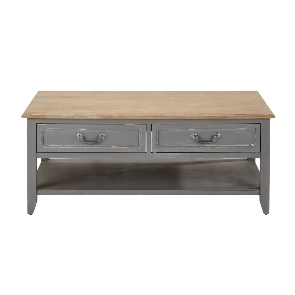2Drawer Coffee Table in Grey Honorine Maisons du Monde