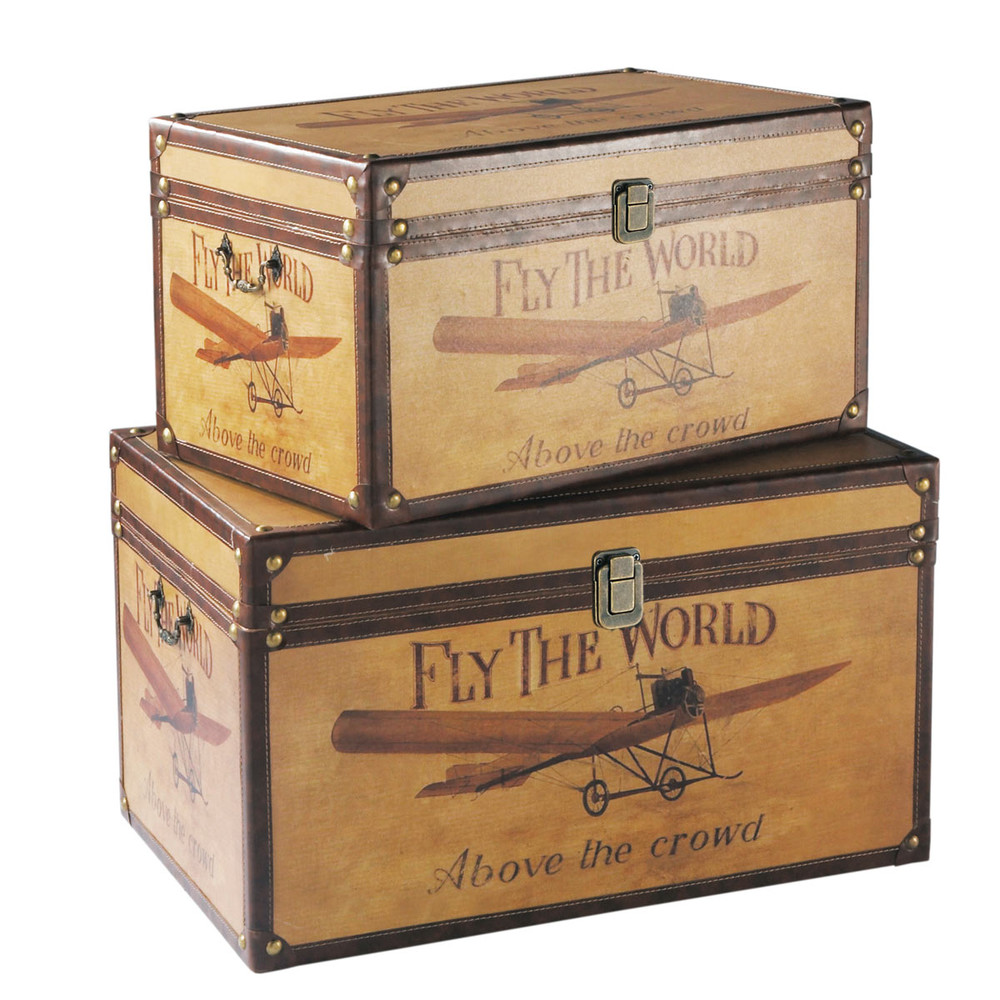2 malles en bois L 59 ET L 69 cm AVIATEUR Maisons du Monde ~ Malle En Bois Maison Du Monde 2 malles en bois L 59 ET L 69 cm AVIATEUR Maisons du Monde ~ Malle En Bois Maison Du Monde