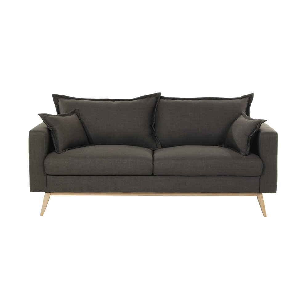 3 seater fabric sofa in grey brown duke maisons du monde 3 seater fabric sofa in grey brown duke maisons du monde