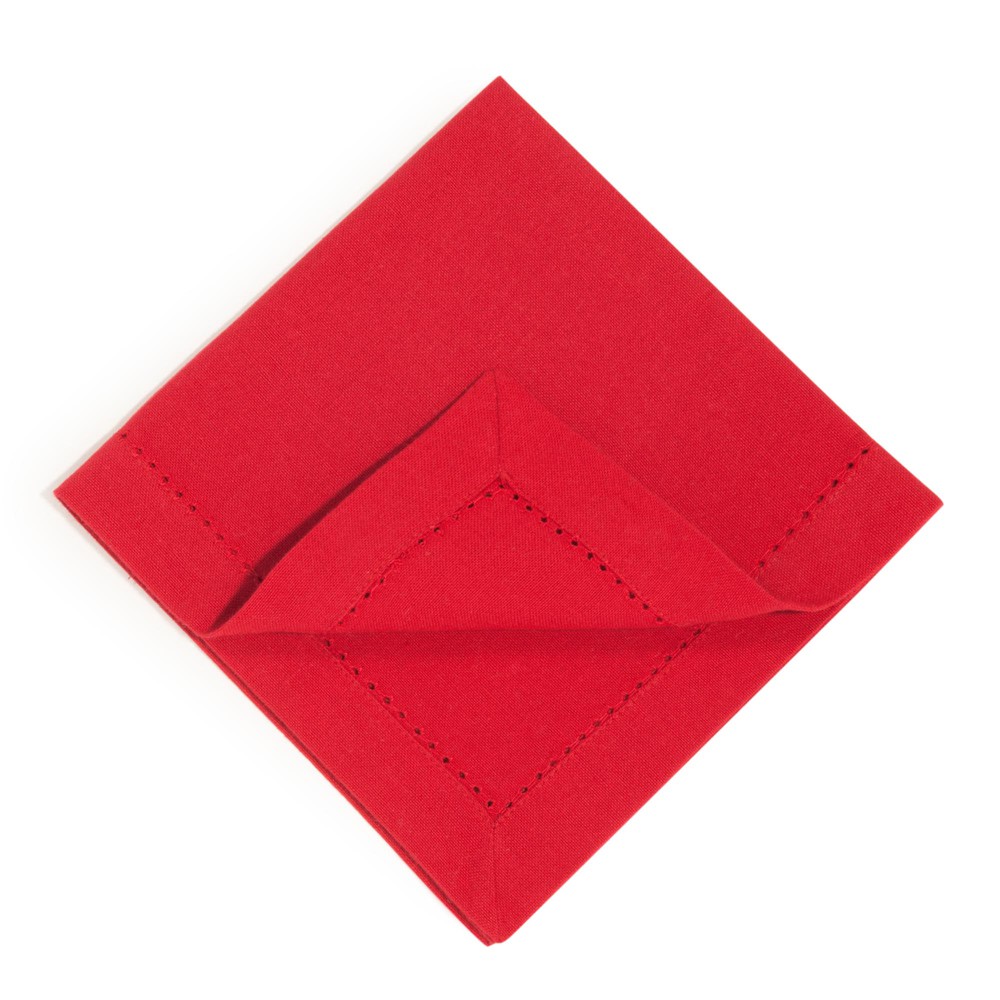4 red cotton serviettes 40 x 40 cm Maisons du Monde
