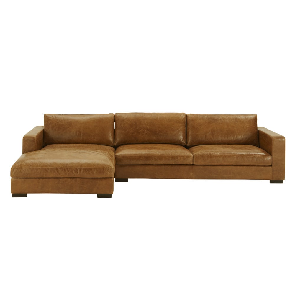 5seater vintage leather corner sofa, camel Lincoln Maisons du Monde -> Ecksofa Leder Braun Vintage 5seater vintage leather corner sofa, camel Lincoln Maisons du Monde -> Ecksofa Leder Braun Vintage