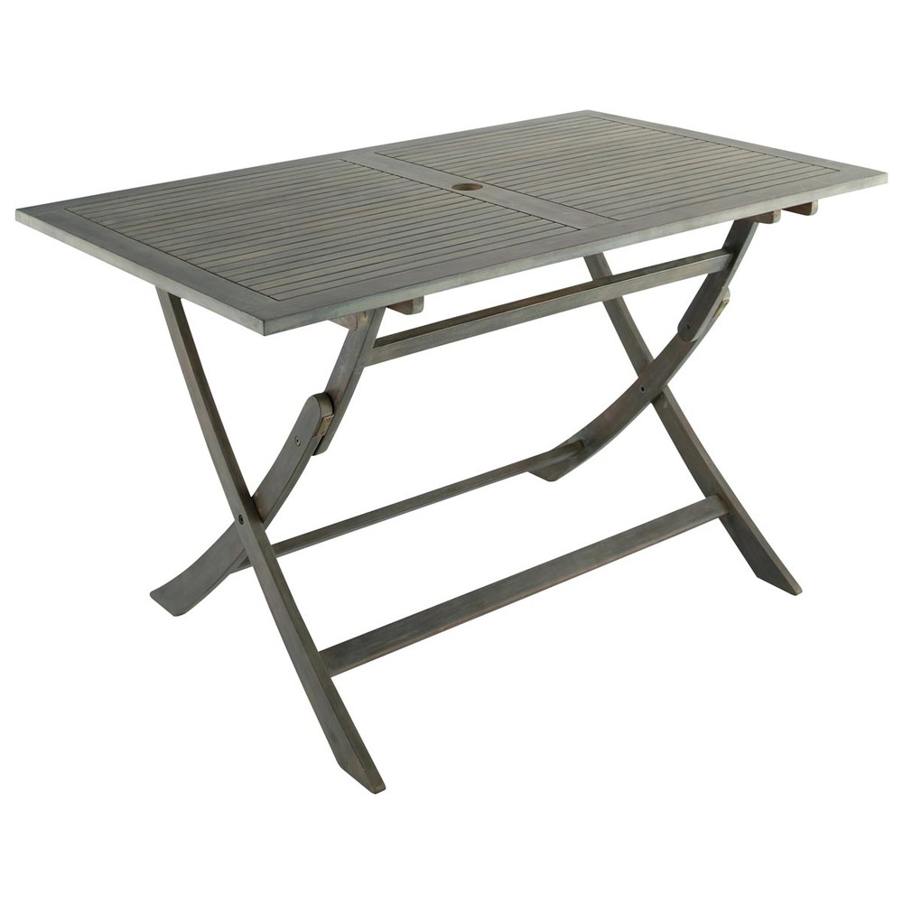 Acacia folding garden table W 130cm SaintMalo Maisons du Monde