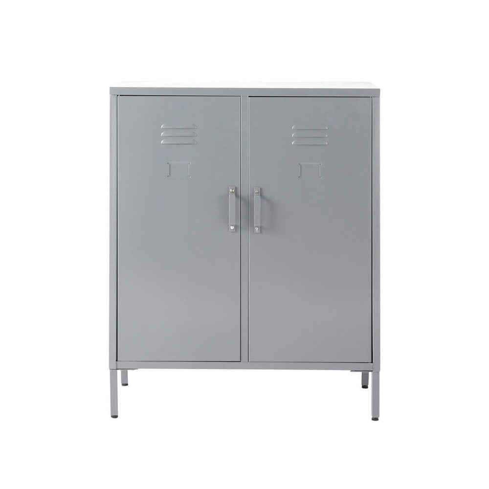 Aparador de 2 puertas de metal gris Cirrus Cirrus Aparador Buffet Madeira ~ Aparador de 2 puertas de metal gris Cirrus Cirrus