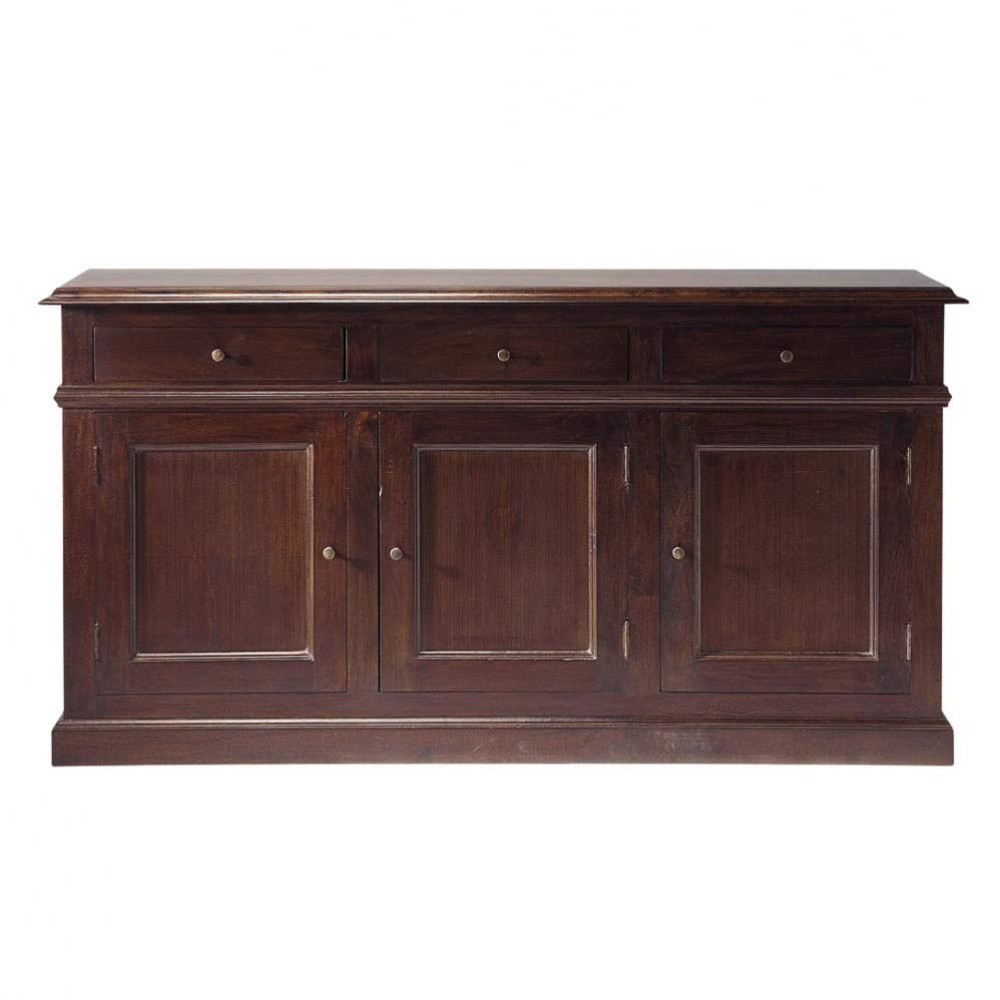 Aparador de mango macizo tintado An 170 cm Chandernagor Aparador Buffet Madeira ~ Aparador de mango macizo tintado An 170 cm Chandernagor