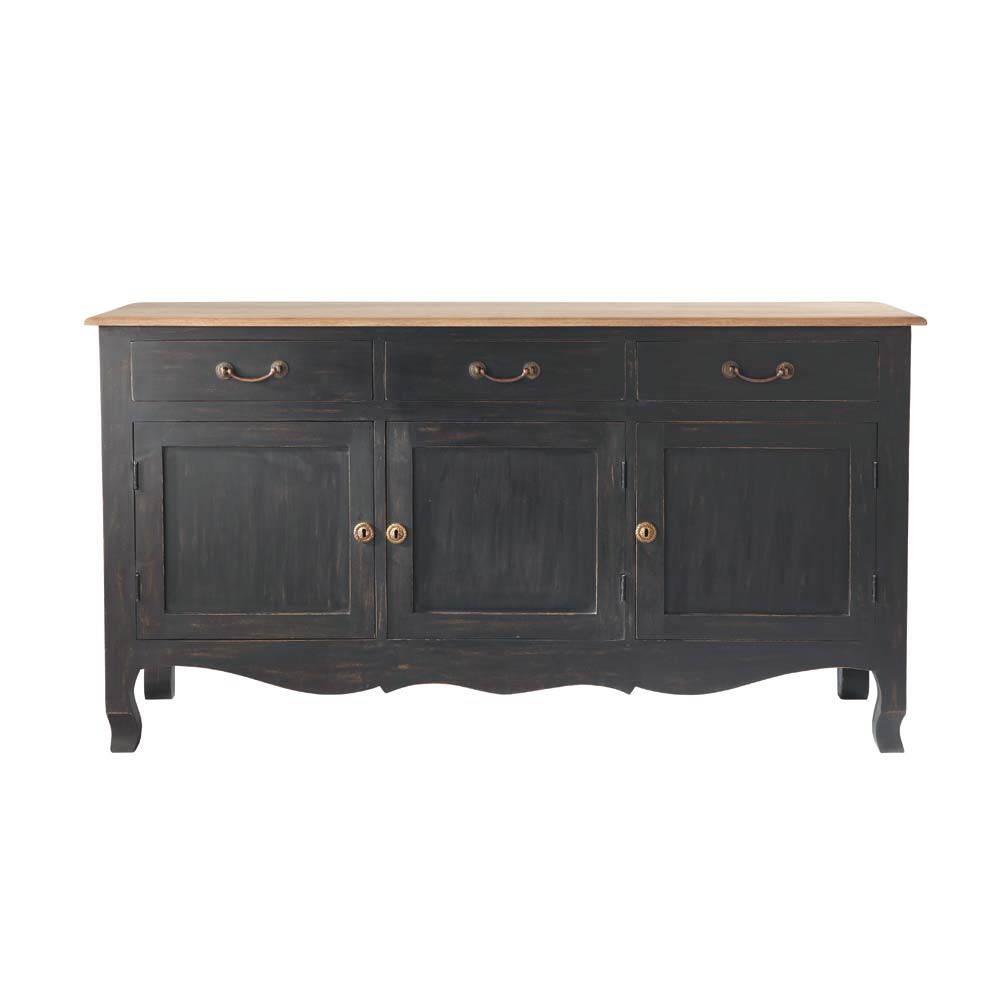 Aparador de mango negro An 160 cm Versailles Maisons du Monde Armario Resina Elegance Leroy Merlin ~ Aparador de mango negro An 160 cm Versailles Maisons du Monde