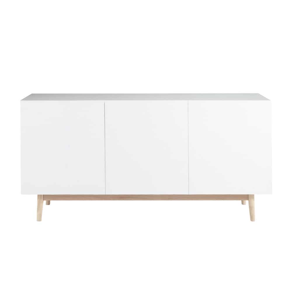 Aparador vintage de madera blanco An 160 cm Artic Aparador Buffet Madeira ~ Aparador vintage de madera blanco An 160 cm Artic