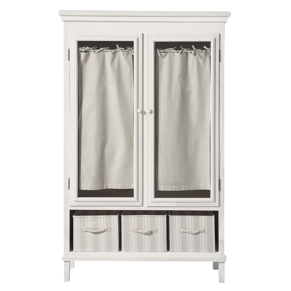 Armoire en bois écrue L 120 cm Manosque Maisons du Monde