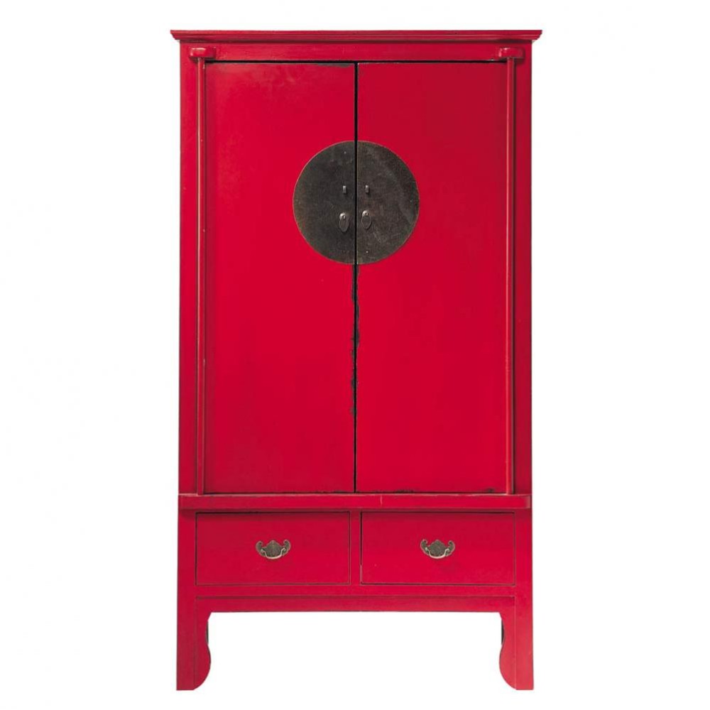 Armoire en bois rouge Shanghaï Maisons du Monde