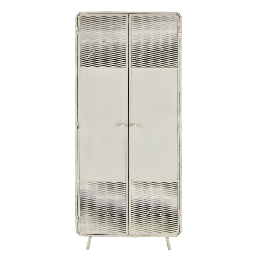 Armoire en métal blanche L 80 cm Knokke Maisons du Monde