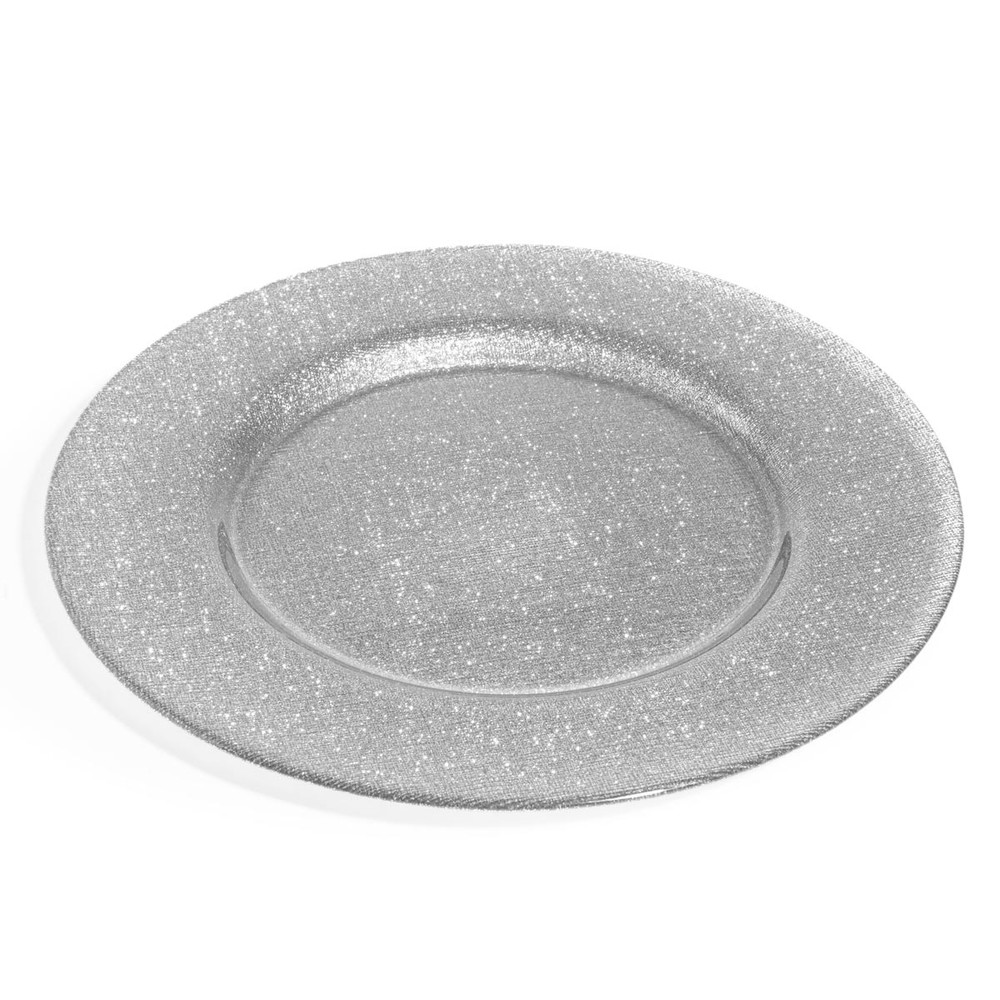 assiette de présentation assiette de pr 233 sentation paillet 233 e en verre argent d 33 cm assiette de présentation assiette de pr 233 sentation paillet 233 e en verre argent d 33 cm