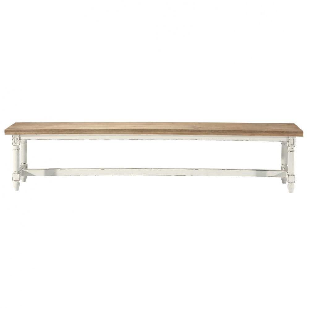 Banc Maison Du Monde banc en manguier blanc l 205 cm st r 233 my maisons du monde Banc Maison Du Monde banc en manguier blanc l 205 cm st r 233 my maisons du monde