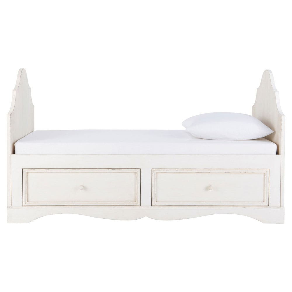 › moebel › Kinder › Bett aus Holz, 90 x 190 cm, elfenbein INES NebeneingangstUr Holz 190 Cm ~ › moebel › Kinder › Bett aus Holz, 90 x 190 cm, elfenbein INES