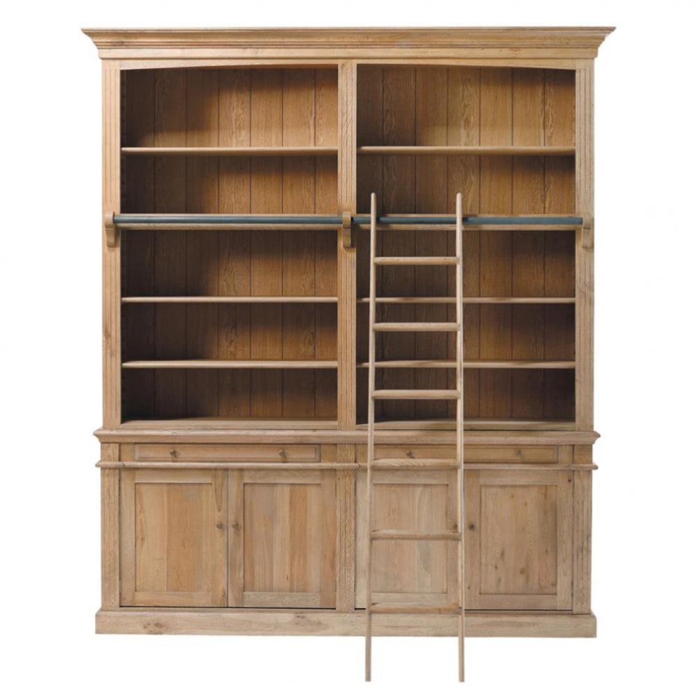 muebles › Bibliotecas con escalera › Biblioteca de roble macizo muebles › Bibliotecas con escalera › Biblioteca de roble macizo