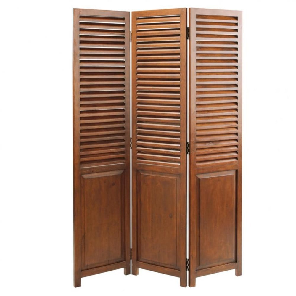 Biombo de madera maciza An. 120 cm Colonial | Maisons du Monde