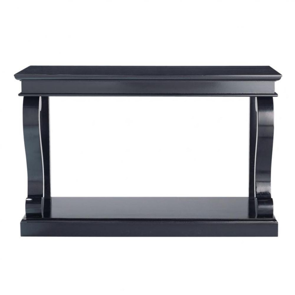Birch wood console table in black W 130cm Octavia Maisons du Monde