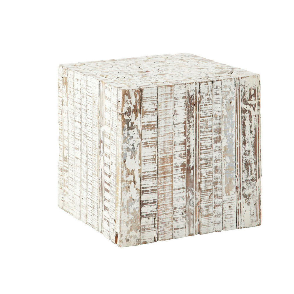 Canape En Bois Blanc : de canap?s et gu?ridons ? Bout de canap? en bois blanchi L 35 cm Canape En Bois Blanc : de canap?s et gu?ridons ? Bout de canap? en bois blanchi L 35 cm