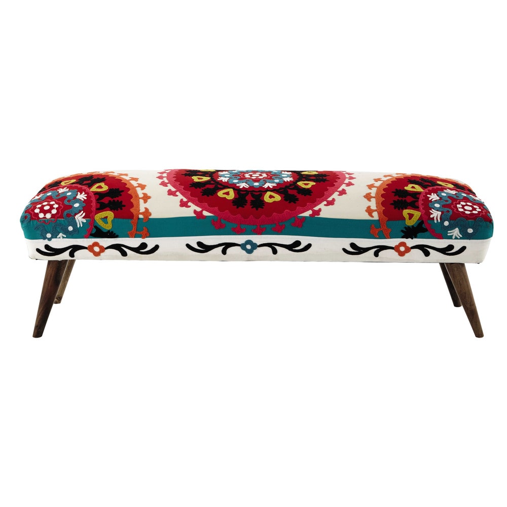 Wonderful Maison Du Monde Chambre Bebe #5: Bout-de-lit-brode-en-coton-multicolore-l-119-cm-bohemian-1000-2-35-155671_1.jpg Wonderful Maison Du Monde Chambre Bebe #5: Bout-de-lit-brode-en-coton-multicolore-l-119-cm-bohemian-1000-2-35-155671_1.jpg