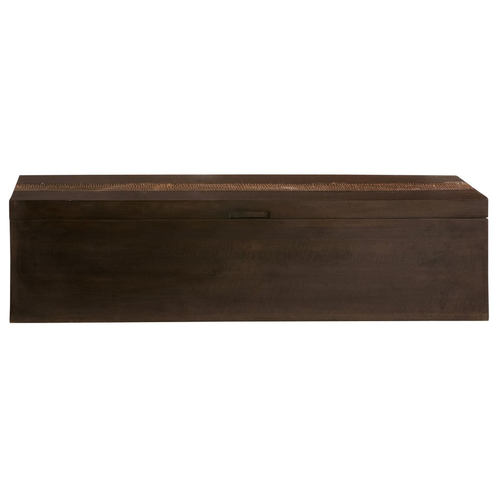 Bout de lit coffre en manguier massif L 120 cm Java Bout de lit coffre en manguier massif L 120 cm Java