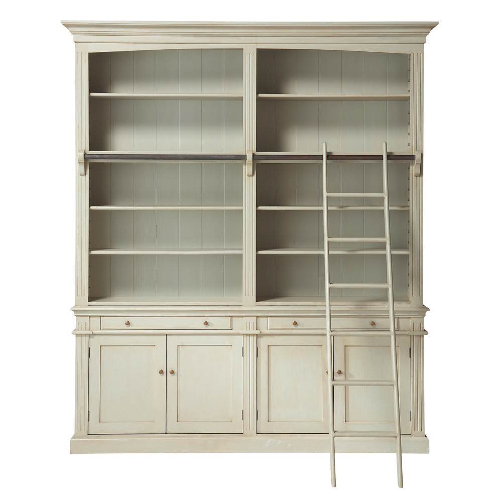 BUcherregal Holz Mit Leiter ~ mit Leiter › Bücherregal aus Holz mit Leiter, B 200 cm, grau BUcherregal Holz Mit Leiter ~ mit Leiter › Bücherregal aus Holz mit Leiter, B 200 cm, grau