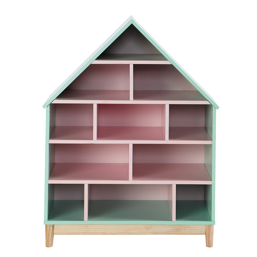 Bücherregal Haus für Kinder aus Holz, B 75 cm, rosa ~ Bücherregal Haus für Kinder aus Holz, B 75 cm, rosa ~ Bücherregal Rosa