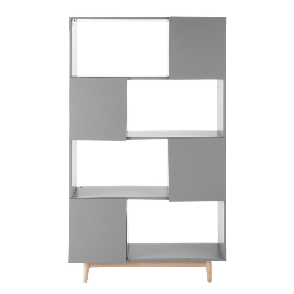 Bücherregal im VintageStil aus Holz, B 110 cm, grau Artic ~ Bücherregal im VintageStil aus Holz, B 110 cm, grau Artic ~ Bücherregal Dekorativ Einräumen