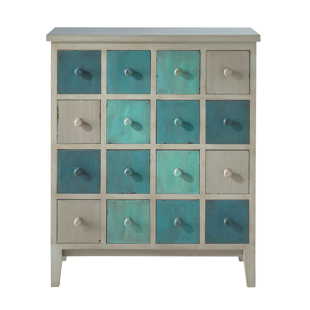 de rangement en bois gris et bleu L 73 cm Solferino Maisons
