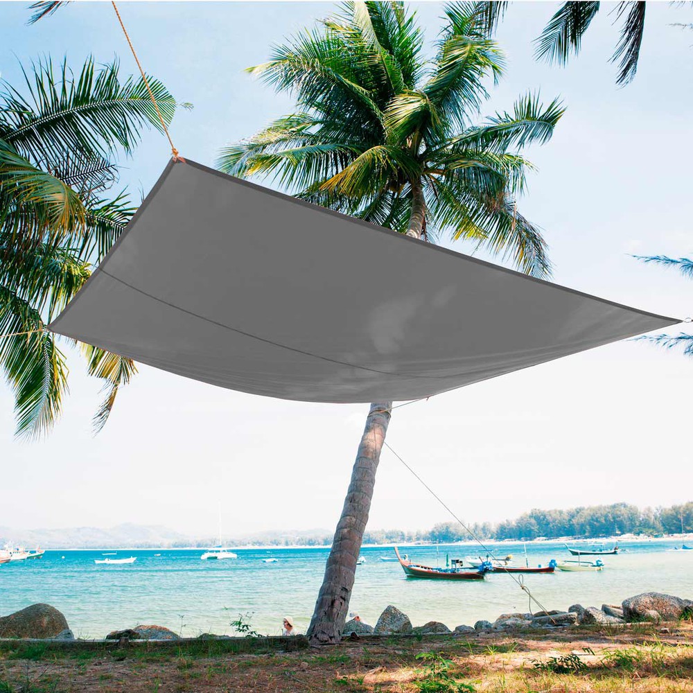 CASTEJA fabric shade sail in grey 245 x 348cm Maisons du Monde