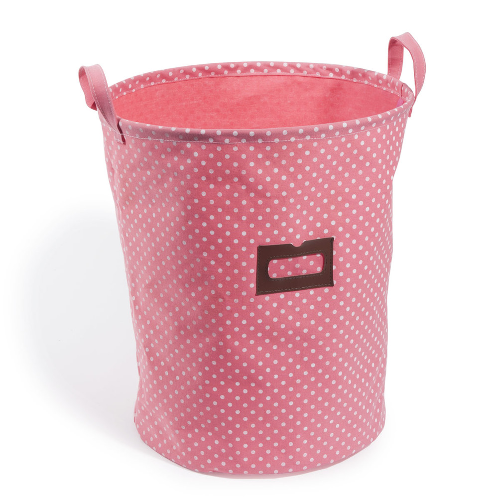Cesto de almacenaje rosa de lunares LILAS | Maisons du Monde