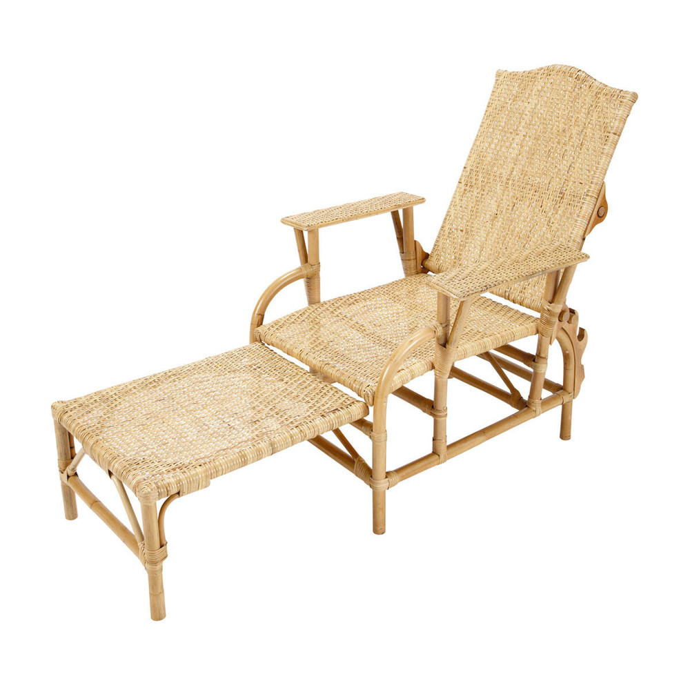 Chaise longue en rotin L 149 cm Séville Maisons du Monde