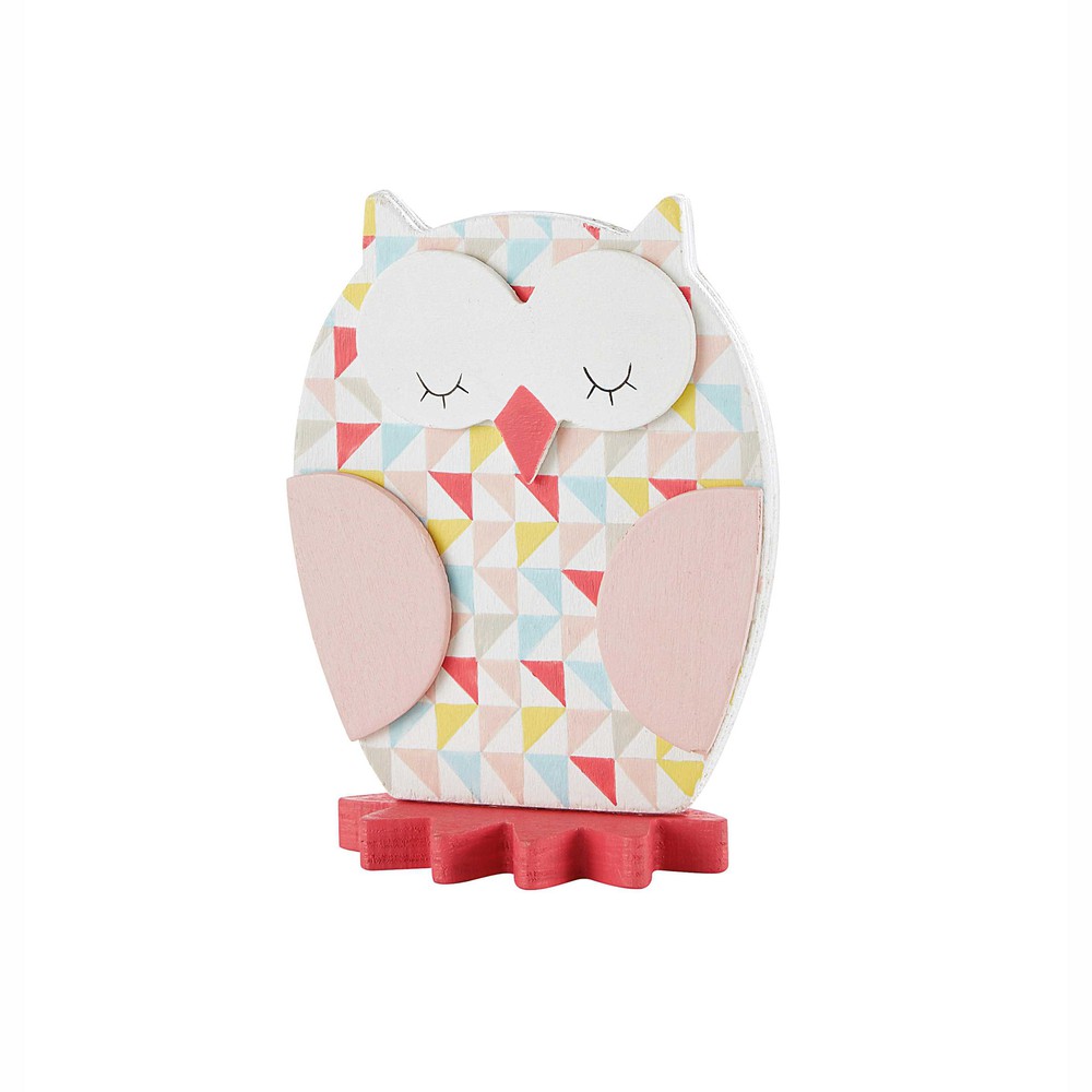 Chouette rose H 13 cm SUZETTE Maisons du Monde