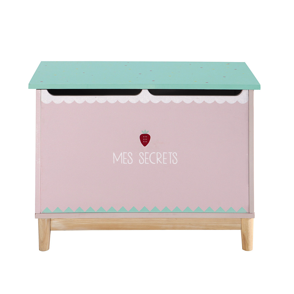 Enfants › Coffre à jouets enfant en bois rose L 70 cm BERLINGOT ~ Jouet Bois Enfant Enfants › Coffre à jouets enfant en bois rose L 70 cm BERLINGOT ~ Jouet Bois Enfant