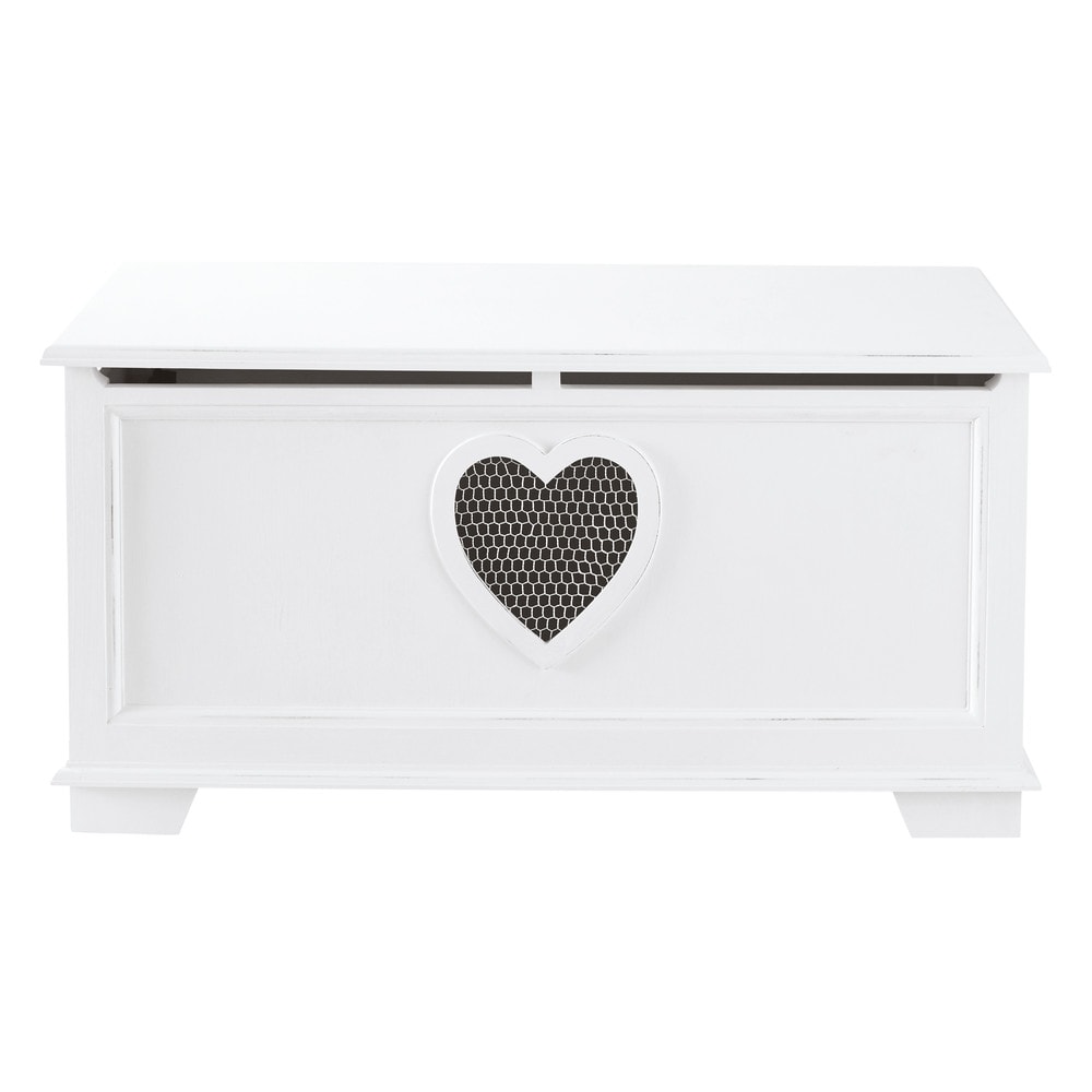 Coffre en bois blanc L 90 cm Valentine Maisons du Monde ~ Malle En Bois Maison Du Monde Coffre en bois blanc L 90 cm Valentine Maisons du Monde ~ Malle En Bois Maison Du Monde