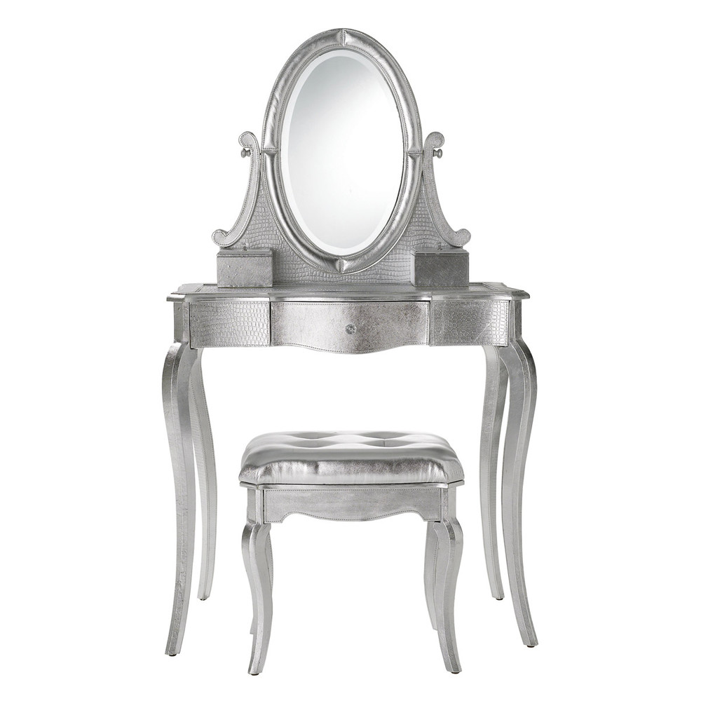 coiffeuse en bois coiffeuse en bois argent 233 l 83 cm diamant maisons du monde coiffeuse en bois coiffeuse en bois argent 233 l 83 cm diamant maisons du monde