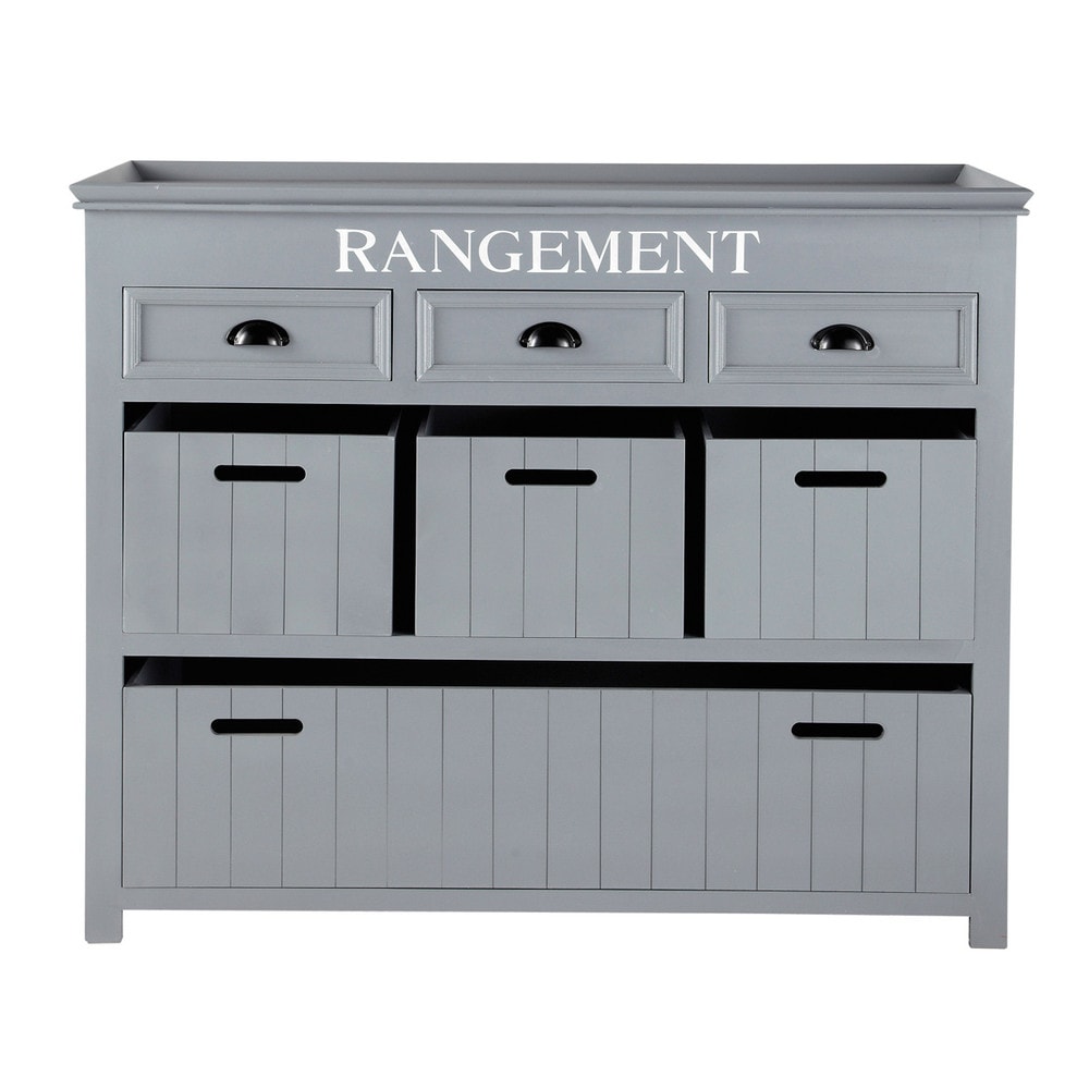 commode 224 casiers bois gris newport maisons du monde commode 224 casiers bois gris newport maisons du monde