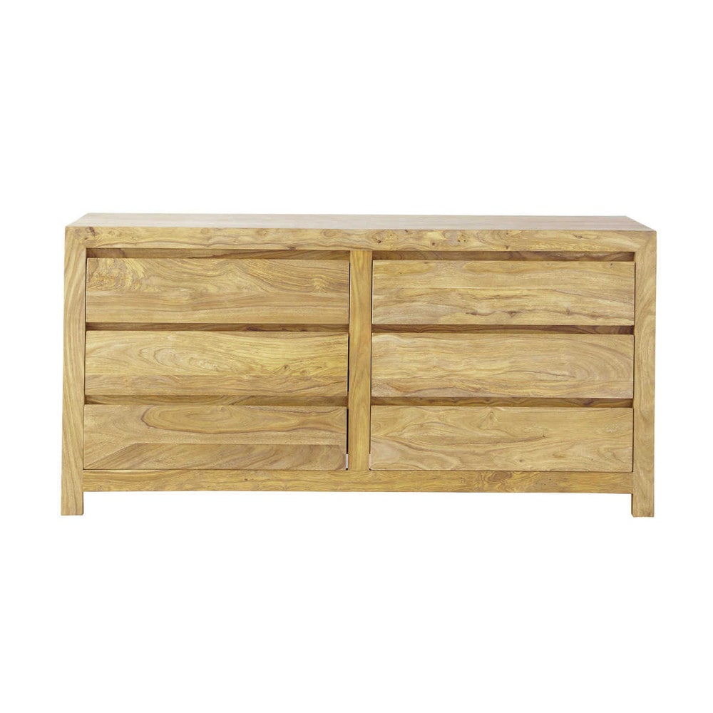 Commode en bois de sheesham massif L 160 cm Stockholm ~ Commode En Bois Massif Commode en bois de sheesham massif L 160 cm Stockholm ~ Commode En Bois Massif