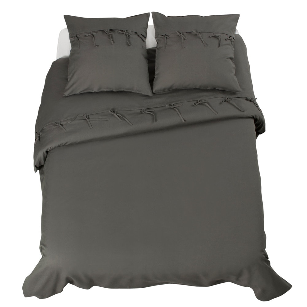 Cosy Duvet Set in Charcoal Gray 220x240 Maisons du Monde